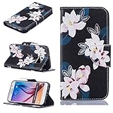 Samsung Galaxy S6 ケース カバー UNEXTATI 高品質 PUレザー 手帳型 ケース 財布型 ウォレット型 衝撃吸収 保護カバー カード収納 ホルダー 横開 スタンド機能 マグネッ