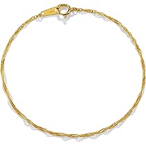 Amazon | [SPERANZA] K24 純金 スクリュー ブレスレット 1.28mm