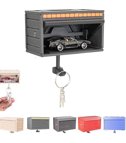 Amazon｜Liangchaochen 車用ガレージキーホルダー 開閉ドア付き 壁用