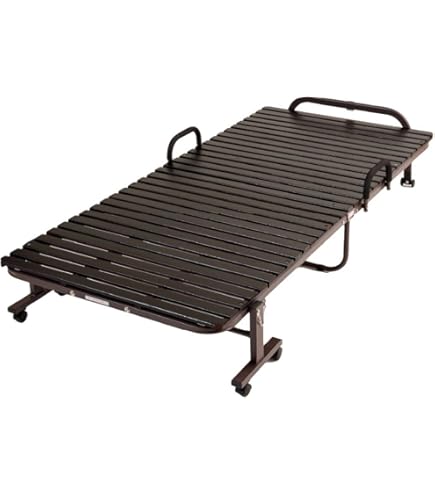 Amazon｜シングル 折りたたみベッド ブラック｜ベッドフレーム