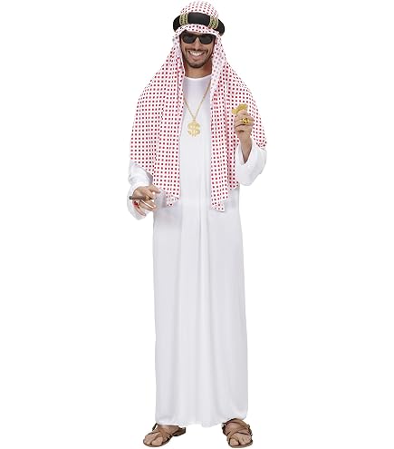 Bristol Novelty Araber Kostüm – Größe Large, Für Jungen, Inkl. Oberteil, Hose, Hut, Weste & Gürtel