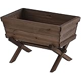 ぼん家具 プランター 木製 長方形 42×23.1×28cm フラワースタンド プランターボックス 鉢植え フラワーポット ホームガーデン