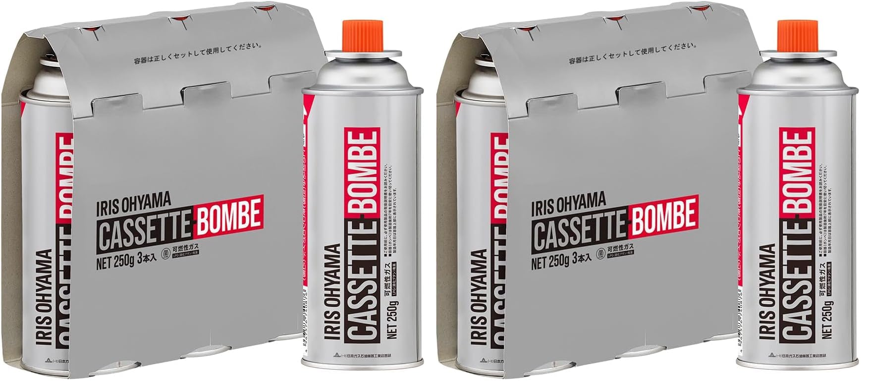 アイリスオーヤマ カセットボンベ 250g×3本入 カセットコンロ ガス キャンプ アウトドア 防災 備蓄 ローリングストック 長持ち 高火力 IGB-250B