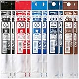 ぺんてる ボールペン替芯 エナージェル 0.3mm 5色10本 AMZ-XLRN3-5C