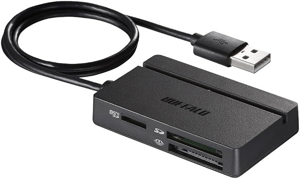 バッファロー BUFFALO USB2.0 マルチカードリーダー スタンダードモデル ブラック BSCR105U2BK - 1