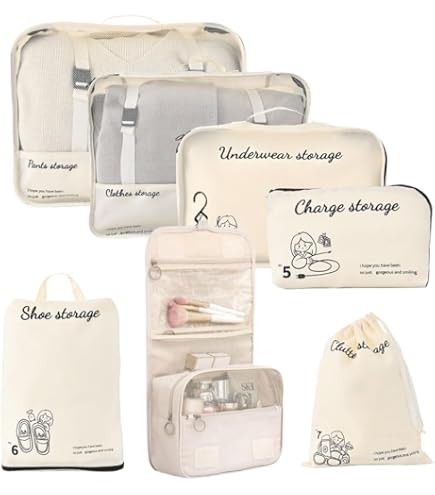 Amazon.co.jp: ltifxes トラベルポーチ 8点セット 旅行用ポーチ