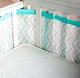 Breathable Crib Bumper with Mesh Fabric - Safe Padding Provides Extra Protection From Bumps by Nazel