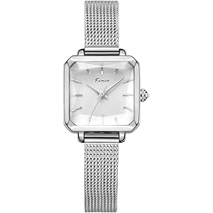 KIMIO K6236 レディース 腕時計 おしゃれ 日本製クオーツ ファッション シンプル 時計 女性用 watch women (ホワイト)