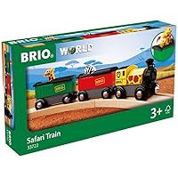 BRIO (ブリオ) WORLD サファリトレイン [3両編成] 対象年齢 3歳~ (電車のおもちゃ 木のレール 機関車) 33722