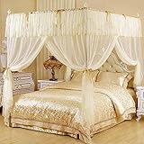 European Court床Mosquito Nets Household Stent 3つ開きドアプリンセス風密Thickening 1.8m(6 foot)