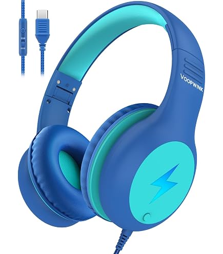 Amazon | Voopwink 子供用ヘッドフォン マイク付き 有線オーバーイヤー