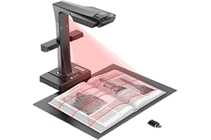 CZUR ET24 Pro USB-C ブックスキャナー A3対応 2400万画素 HDMI出力対応 非破壊スキャン OCR搭載 | 自動平坦化・歪み補正 / 手めくり自動スキャン / 見開き自動分割 / ページ自動補正 / 複数枚一括取込み / 後