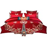 n/a Cotton Bedding Home Textile Bedding Color Weave Jacquard Villa Four-piece Set (Color : A, Size : 200*230cm)