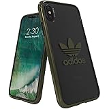 【アディダス公式ライセンスショップ】アディダスオリジナルス iPhoneXケース クリア x ミリタリーグリーン ロゴ [adidas Originals iPhone X Clear x Military Green logo]