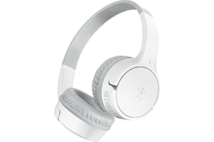 Belkin 子ども用 ワイヤレスヘッドフォン ヘッドセット 通話マイク搭載 音量制限機能 ボイスチャット フォートナイト スプラトゥーン 最大30時間連続再生 Bluetooth5.0 防水対応 有線接続にも対応(3.5mmオーディオケーブル付属)