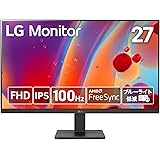 27MR400-B 27インチ LG モニター/アンチグレア/IPS/1920×1080/100Hz/5ms（GTG）/FreeSync™/DAS/ブラックスタビライザー/D-sub/HDMI/チルト調整対応