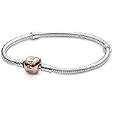 Pandora Jewelry - Moments Snake Chain Charm Bracelet for Women in Sterling Silver with Pandora Rose Clasp