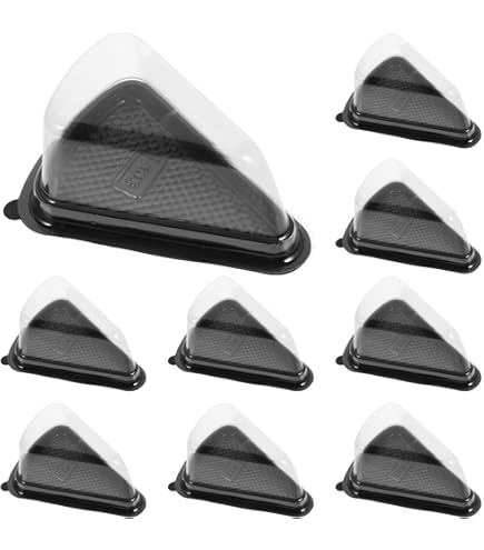 Amazon.co.jp: Ebonee 使い捨て透明プラスチックケーキスライス容器 蓋