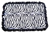 Patricia Ann Designs Satin Ruffles Zebra Swirl Indulgence Blanket, Hot Pink/Black by Patricia Ann De
