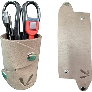 View どこでもペン立て ペンスタンド 完全本革 日本製 手作り お洒落 机上用品 文具収納 オフェス用品 小物入れ (ダークブラウン