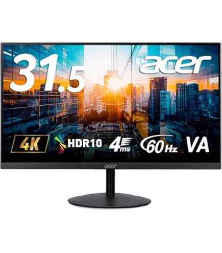 Amazon.co.jp: Acer モニター OmegaLine ET322QKwmiipx 31.5インチ VA  