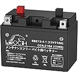 LEOCH EBZ12-4-1 12V 11Ah バイク用バッテリー YTZ12S/FTZ12S互換 液入充電済み 二輪用バッテリー フォルツァ シャドウ750 フェイズ vfr シルバーウイング