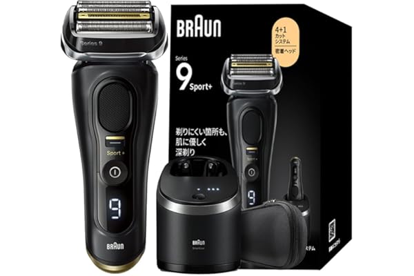 [Amazon.co.jp Limited] Brown Series 9 SPORT + 9360cc Electric Shaver 6 in 1 Alcohol Cleaning System with Shaver Case Black