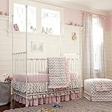 Carousel Designs Pink and Gray Chevron 3-Piece Crib Bedding Set by Carousel Designs