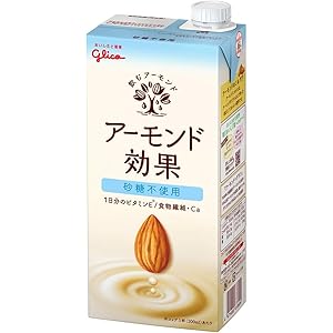 グリコ アーモンド効果 砂糖不使用 アーモンドミルク 1000ml×6本 常温保存可能