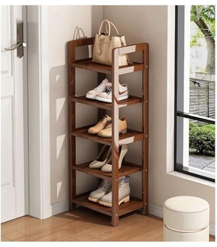 Amazon｜垂直 シューズラック 5/7/9段 靴箱 収納 竹 大容量 つっぱり