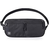 ウエストポーチ ウエストバッグ セキュリティポーチ スキミング防止 首下げ 薄型 軽量 大容量 調節可能 貴重品入れ 防犯対策 旅行便利グッズ パスポートケース トラベルポーチ ランニングポーチ ネックポーチ 男女兼用 ブラック