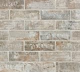 【B'stile】古レンガと古木をイメージしたタイル「Murale - ミュラル」（磁器質｜100×300mm｜屋内壁/屋内床/屋外壁用）1ケース (ライターズ)