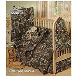 Realtree Max-4 Camo 4 Piece Crib Set and a Set of Two (2) Valances includes (Crib Fitted Sheet, Crib