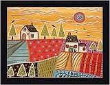夏日Karla Gerard Whimsical図額入りアート画像壁装飾 12  x 16  Inch PL-GER151-B-16x12