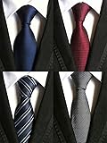 BESTOD メンズネクタイ 洗える ビジネス プレゼント 4/6本セット