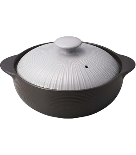 Amazon.co.jp: たち吉 白とくさ セラミック土鍋 直火 IH対応 22cm