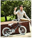 Arcoba Graphic Design 軽量アルミフレーム 子供用自転車 16インチ幼児車 TEKTROブレーキ ホワイトパーツ ハイクオリティー子ども用自転車 補助輪付 子供 BLACK×BLA