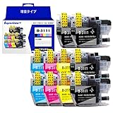 【AngelesColor】LC3111 lc3111-4pk インク LC3111 4色 大容量 顔料 インクカートリッジ dcp-j987n dcp-j982n dcp-j577n dcp-j572n dcp-j582n dcp-j973n dcp-j978n プリンター インク 互換インク