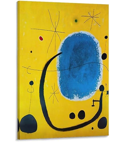 Amazon.co.jp: ジョアン・ミロのポスター《暗号と星座、女に恋して