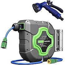 散水ホース 自動巻取り ホースリール 伸縮式 壁掛け式 床置き式 25m Amazon.co.jp: ホース ホースリール格納式ガーデンホース 、 自動
