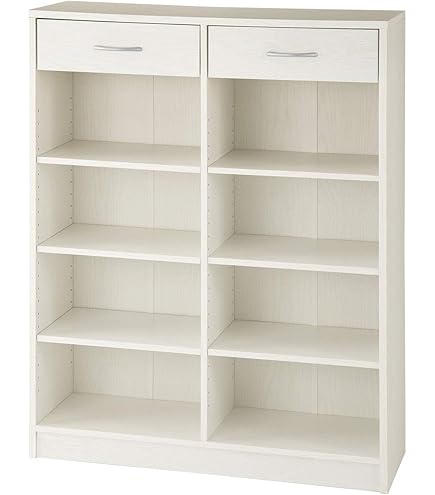 Amazon｜ワイエムワールド 本棚 ディスプレイラック スリム 幅90 奥行