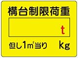 イラスト標識 WE8 構台制限荷重 クリーンエコボード製 450×600mm