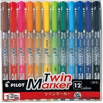 Amazon | Pilotパイロット ツインマーカー MEF-144EU-12C 細・極細 12