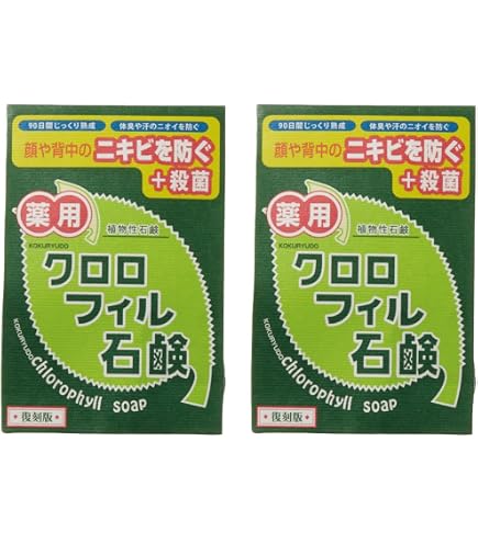 Amazon | クロロフィル石鹸復刻版2P | 黒龍堂 | 洗顔せっけん 通販