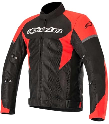 Amazon | Alpinestars バイクジャケットブラック/ブライトレッド
