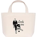 [ゆる波] 黒柴犬 トートバッグ S 【ボール遊び】 犬 グッズ 雑貨 オリジナル］