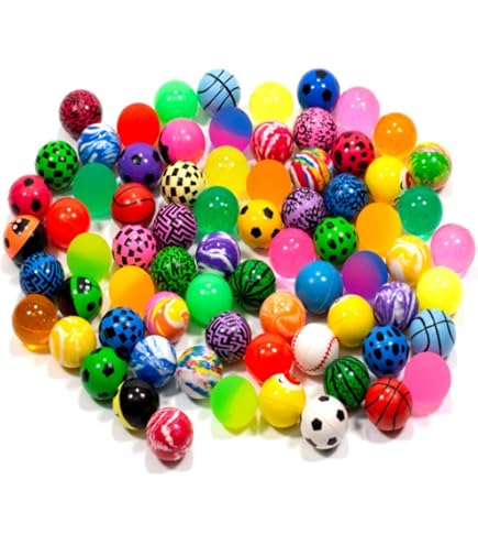 Balles Bedwina Jumbo Super Bouncy - Balles de 60 mm pour enfants, assortiment de couleurs vives, pour cadeaux d'anniversaire et lots de carnaval, vendues en gros