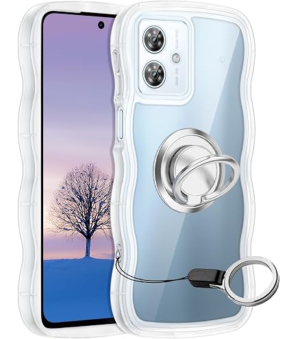 Amazon.co.jp: Motorola Moto G64Y 5G/G64 5G ケース クリア ウェーブ