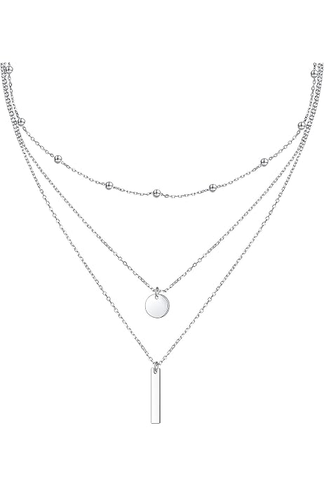 Triple Layer Pendant Choker Necklace 