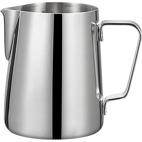Milk Frothing Pitcher 250ml/8oz Stainless Steel Espresso Steaming Pitcher Milk Coffee Cappuccino Latte Art Barista Steam Pitc